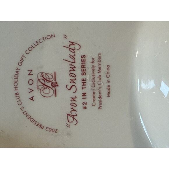 Avon‎ “Snow Lady” Ceramic Pastel Candy Dish. #2 In Series 2003 - Picture 9 of 10